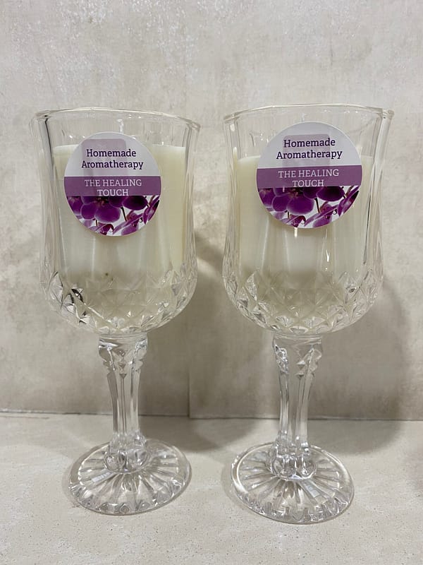 Two Wine Glass Candle